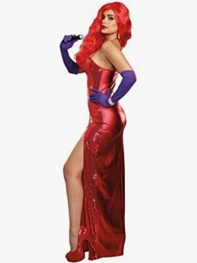 Jessica Rabbit Dreamgirl Red Sequin Halloween Jessica Rabbit Maxi Dress XL